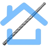 Бур по бетону Denzel цельная крестовая пластина, 12x265 мм, SDS PLUS