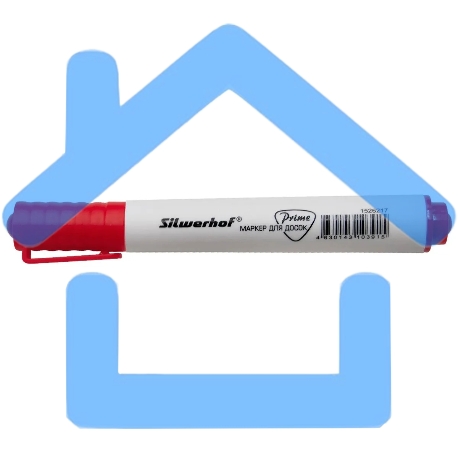 Маркер для досок Silwerhof Prime+, скошенный пишущий наконечник, 2-5мм, красный, коробка