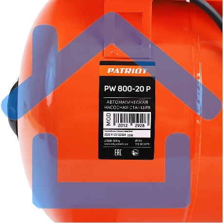 Насосная станция PATRIOT PW 800-20 P, пластик, 20 л, 800 вт.-9