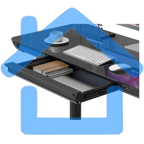 Стол для компьютера Cactus CS-EGD-BK-LED столешница закаленное стекло, черный, каркас черный-15