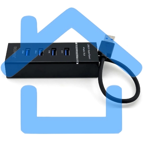 Разветвитель USB 3.0 BHP-P104 4порт. черный