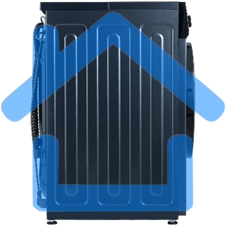 Стирально-сушильная машина Бирюса WMD-SM812/03 W перламутровый синий, загрузка фронтальная 8 кг, 1200 об/мин, класс: А+++-5