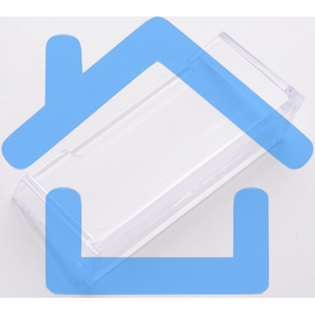 Подставка Deli E7623 для визиток 100х38х82мм, прозрачный-4