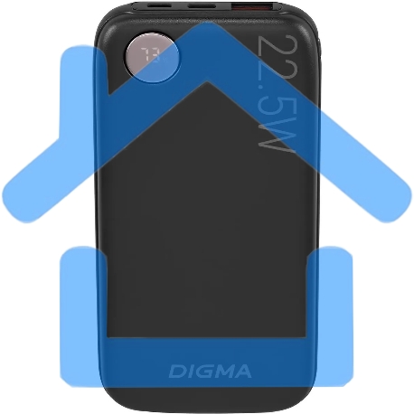 Портативный аккумулятор Digma DGPF10B 10000mAh QC3.0/PD3.0 22.5W 3A USB-A/USB-C черный-4