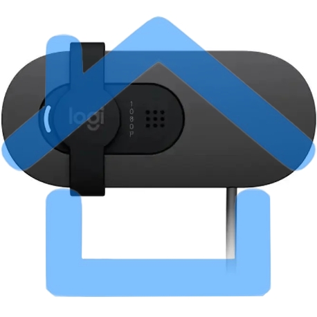 Веб-камера Logitech HD Webcam Brio 100 черный 2Mpix (1920x1080) USB-A с микрофоном (960-001587)-1