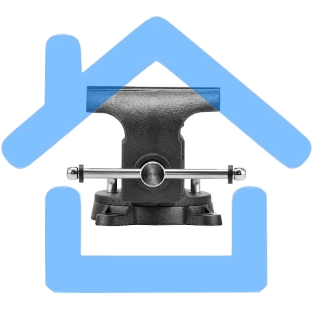 Тиски слесарные Denzel BVH-200, 200 мм, поворотные, стальная направляющая, с наковальней-13