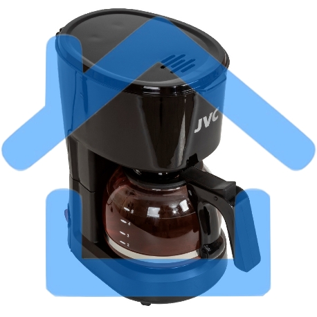 Кофеварка капельного типа, максимальная мощность 600 Вт, объем резервуара для воды 600 мл, стеклянная колба, индикатор уровня воды, съемный моющийся фильтр, противокапельная система, функция поддержания температуры, мерная ложка в комплекте, цвет: черный