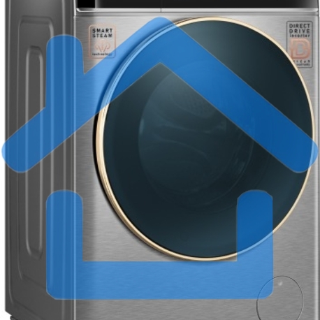 Стирально-сушильная машина Weissgauff WMD 58411 Direct Drive Inverter Premium Steam Steel (433418) нержавеющая сталь, фронтальная загрузка 11 кг, 1400 об/мин, класс: В-14