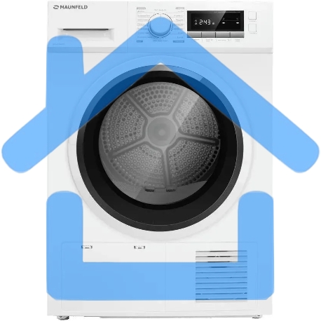 Сушильная машина MAUNFELD MFDM168WHE белый, 8 кг, сушка - конденсационная, программ - 16, 59.7 x 84.8 x 63.2 см