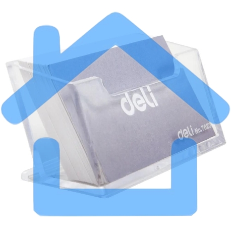 Подставка Deli E7623 для визиток 100х38х82мм, прозрачный-2