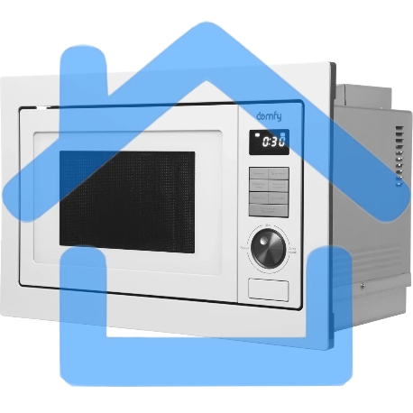 Микроволновая печь встраиваемая Domfy DM2540BW WG белый, 25 л, 900 Вт, переключатели - кнопки/поворотный мехинизм-4