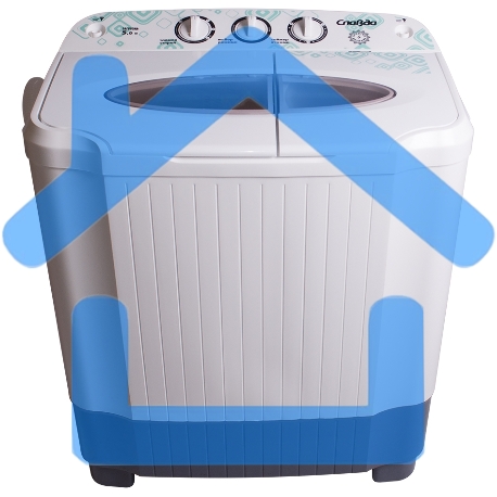 Стиральная машина Славда WS-50PЕТ белый, загрузка вертикальная 5 кг, 1350 об/мин, класс А-2