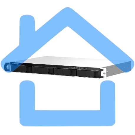 Сетевое хранилище SMB QNAP TS-464eU-8G NAS 4 HDD trays, rackmount 1U, 1 PSU. 4-core Intel Celeron N5105/N5095 2.0-2.9 GHz, 8 Gb RAM, 2x2.5GbE, 2xUSB 3.2 Gen 2 (10Gbps), 2xUSB 2.0, 1xHDMI, 2xM.2 PCIe Gen 3 x1 slots, W/o rail kit RAIL-B02-11