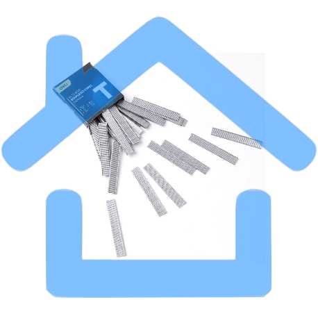 Набор скоб для степлера (Тип T) Deli DL238010 (10 х 2 х 1,2мм * 2000 шт) Нержавеющая сталь.