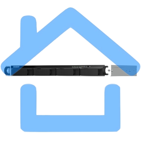 Сетевое хранилище SMB QNAP TS-464eU-8G NAS 4 HDD trays, rackmount 1U, 1 PSU. 4-core Intel Celeron N5105/N5095 2.0-2.9 GHz, 8 Gb RAM, 2x2.5GbE, 2xUSB 3.2 Gen 2 (10Gbps), 2xUSB 2.0, 1xHDMI, 2xM.2 PCIe Gen 3 x1 slots, W/o rail kit RAIL-B02-10