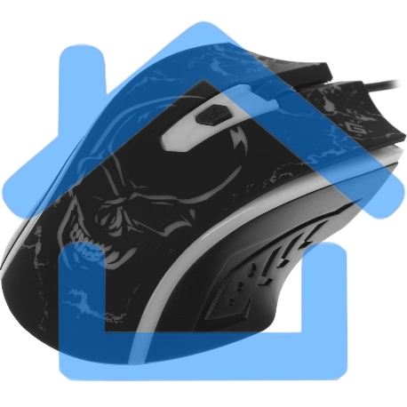 Мышь проводная Defender Overmatch GM-069 черный, 2400 dpi, USB, кнопки - 4-13