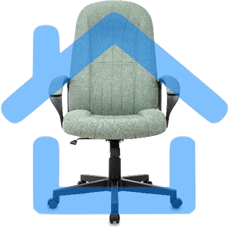 Кресло руководителя Бюрократ T-898AXSN зеленый 38-407, крестовина пластик-1