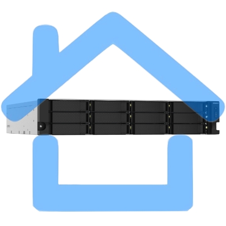 Сетевое хранилище без дисков SMB QNAP TS-1232PXU-RP-4G 12-Bay quad-core 64-bit AL324 1.7 GHz rackmount NAS with 250W redundant PSU, 4Gb DDR4 UDIMM RAM (max 1x16Gb), SATA 6Gb/s, 2x 10GbE SFP+ LAN, 2x2.5 GbE LAN, 1x PCIe Gen2 x2 slot. W/o RAIL-B02-1