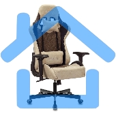 Кресло игровое Бюрократ VIKING 7 KNIGHT BR FABRIC коричневый текстиль/эко.кожа крестовина металл/пластик