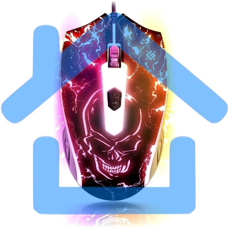 Мышь проводная Defender Overmatch GM-069 черный, 2400 dpi, USB, кнопки - 4