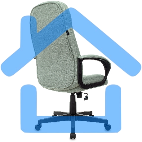 Кресло руководителя Бюрократ T-898AXSN зеленый 38-407, крестовина пластик-3