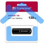 Флешка USB 128Gb Transcend JetFlash 700 USB 3.0, черный