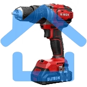 Дрель-шуруповерт Elitech ДА 20УБЛ2 аккум. патрон:быстрозажимной (205680)