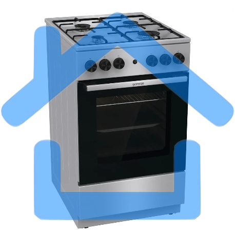 Плита газовая Gorenje GGI5A21XJ серебристый, конфорок 4 газовых, духовка 61 л, 50 см x 85 см x 59.4 см-9