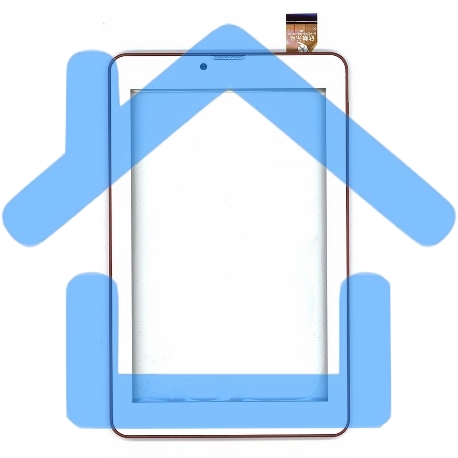 Сенсорное стекло (тачскрин) для Irbis TZ753, белое с коричневой рамкой