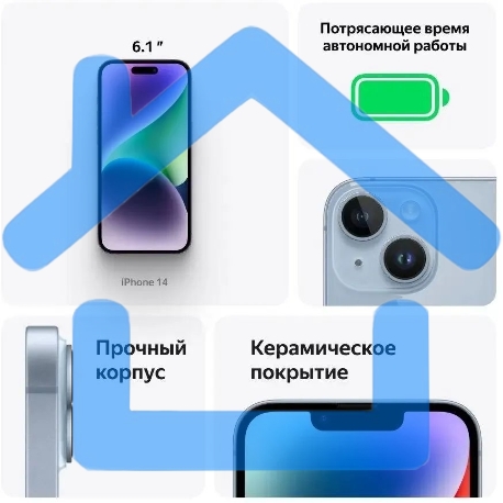Смартфон Apple iPhone 14, 6/128Gb, белый-6