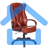 Кресло руководителя Бюрократ CH-879N коричневый Boroko-37, искусственная кожа, крестовина пластик