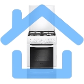 Плита комбинированная Gefest ПГЭ 6102-02 0300 белый, конфорок 4 шт, духовка 55 л, 60 см x 85 см x 60 см