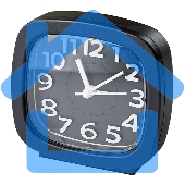 Будильник DELTA DT8-0001 8.5*4.6*8.6см (черный)