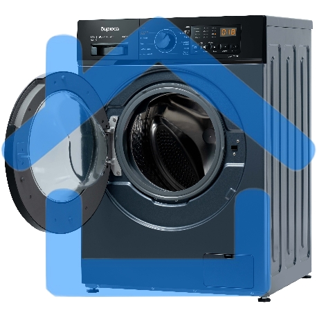 Стирально-сушильная машина Бирюса WMD-SM812/03 W перламутровый синий, загрузка фронтальная 8 кг, 1200 об/мин, класс: А+++-3