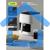 Аэрогриль Tuvio TAF01, 6,5 л с 14 автопрограммами, 2 уровнями и таймером, белый