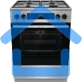 Плита комбинированная Gorenje GKS6C70XJ серый, конфорок 4 газовых, духовка 71 л, 60 см x 85 см x 60 см