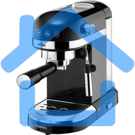Кофеварка рожковая Ufesa PALERMO BLACK черный, исп. кофе - молотый, 1.5 л, 1350 Вт, 20 Бар.-1