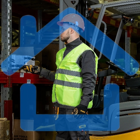 Каска защитная ударопрочная Denzel ABS/PC, плавная регулировка, модель 