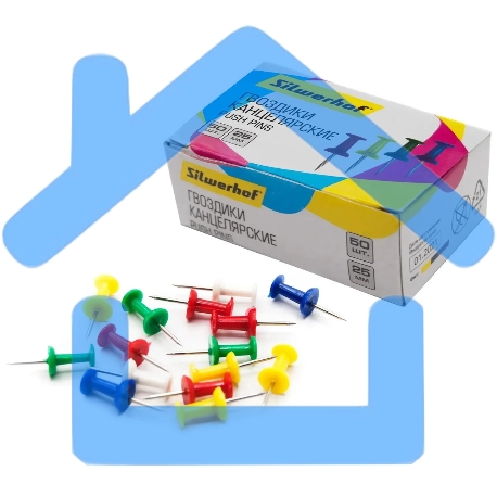 Гвоздики Silwerhof 502017 ассорти (упаковка: 50шт) картонная коробка