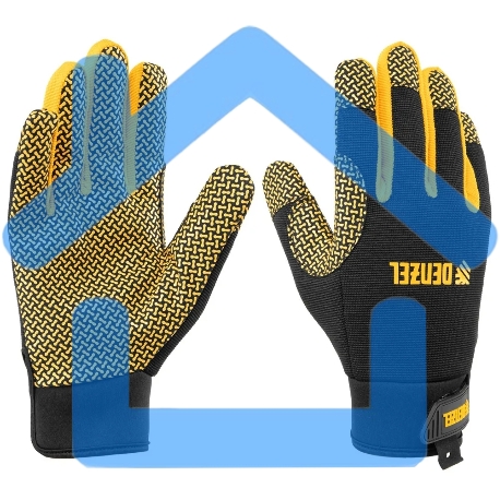 Перчатки универсальные Denzel 68000 силиконовое нанесение, размер 10