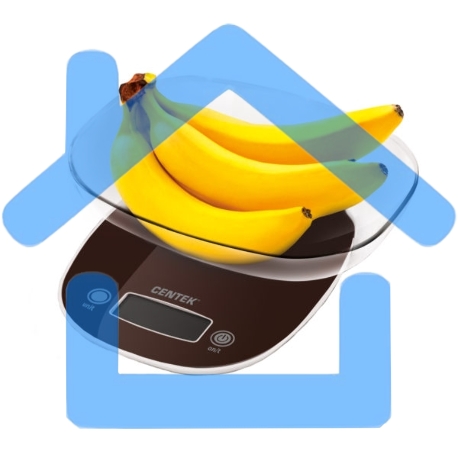 Весы кухонные Centek CT-2456 (шоколад) электр., max 7кг(!!!), шаг 1г, большая съемная чаша, дисплей