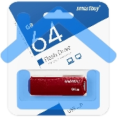 Флешка USB R/W 2.0 Smartbuy 64GB CLUE Burgundy (SB64GBCLU-BG). 