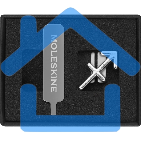 Шильд-символ Moleskine Zodiac Стрелец, металл, серебристый, коробка с европодвесом, PINSAGITTARIUSSILV