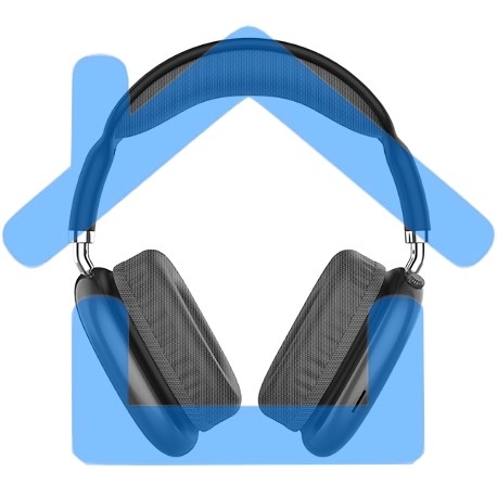 Гарнитура Bluetooth QUMO Emotion (ВТ 0091) MicroSD AUX накладная Bluetooth 5.3 360 мА 10ч черный-1