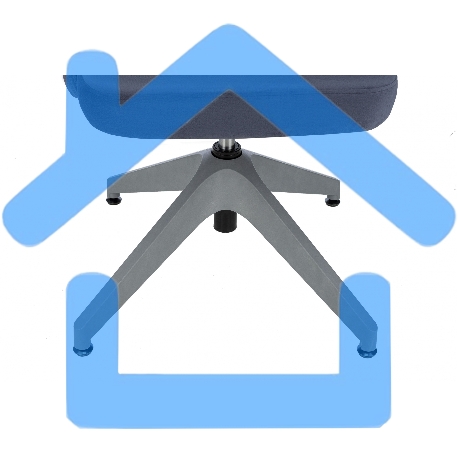 Кресло компьютерное Бюрократ CH-340GLZ синий Light-27, крестов. 4-луч. пластик, пластик серый-6