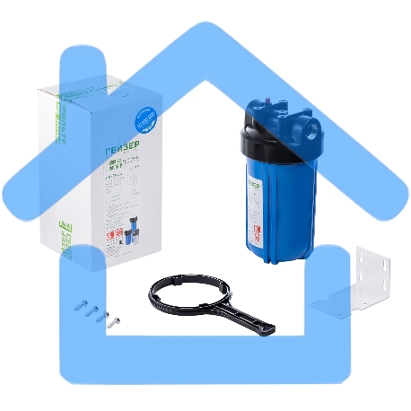 Корпус магистрального фильтра Гейзер 10BB с латунными вставками-1