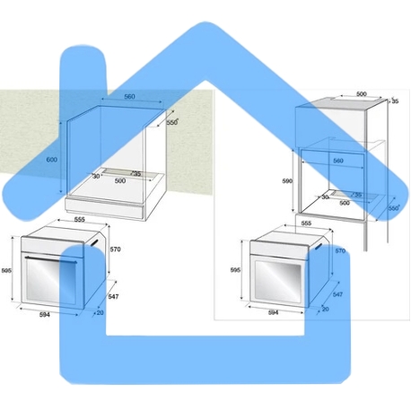 Электрический духовой шкаф Hotpoint FE8 821 H BL черный-1