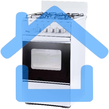 Плита газовая Лада Nova RG 24039 W белый, конфорок 4 газовых, духовка 50 л, 50 см x 85 см x 60 см