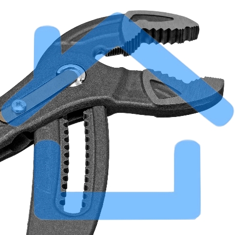 Клещи переставные Denzel кнопочный механизм, обливные рукоятки, 300 мм-2