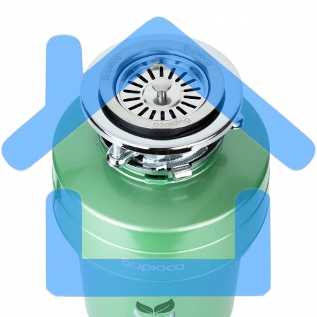 Измельчитель пищевых отходов Бирюса WD-750E2 750Вт, зеленый-3